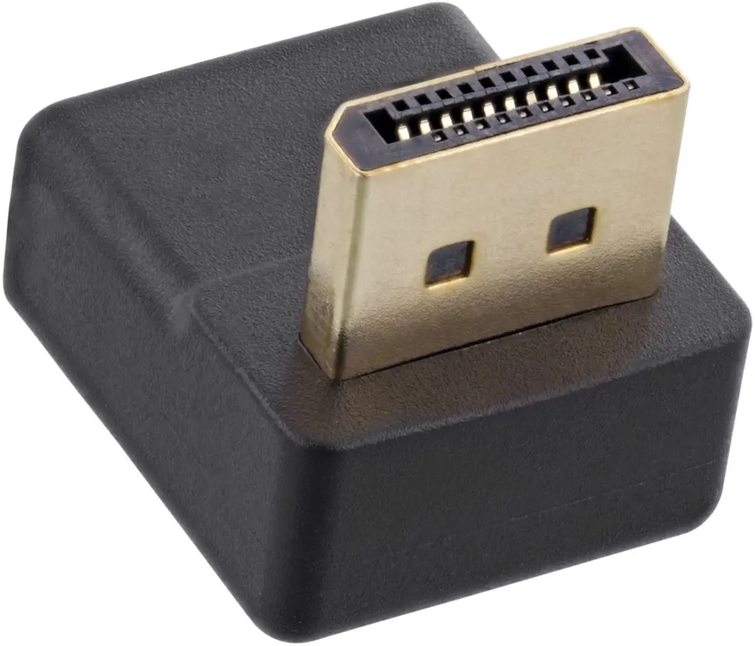 InLine DisplayPort Adapter 1.2 90° - 4K 60Hz - Zwart