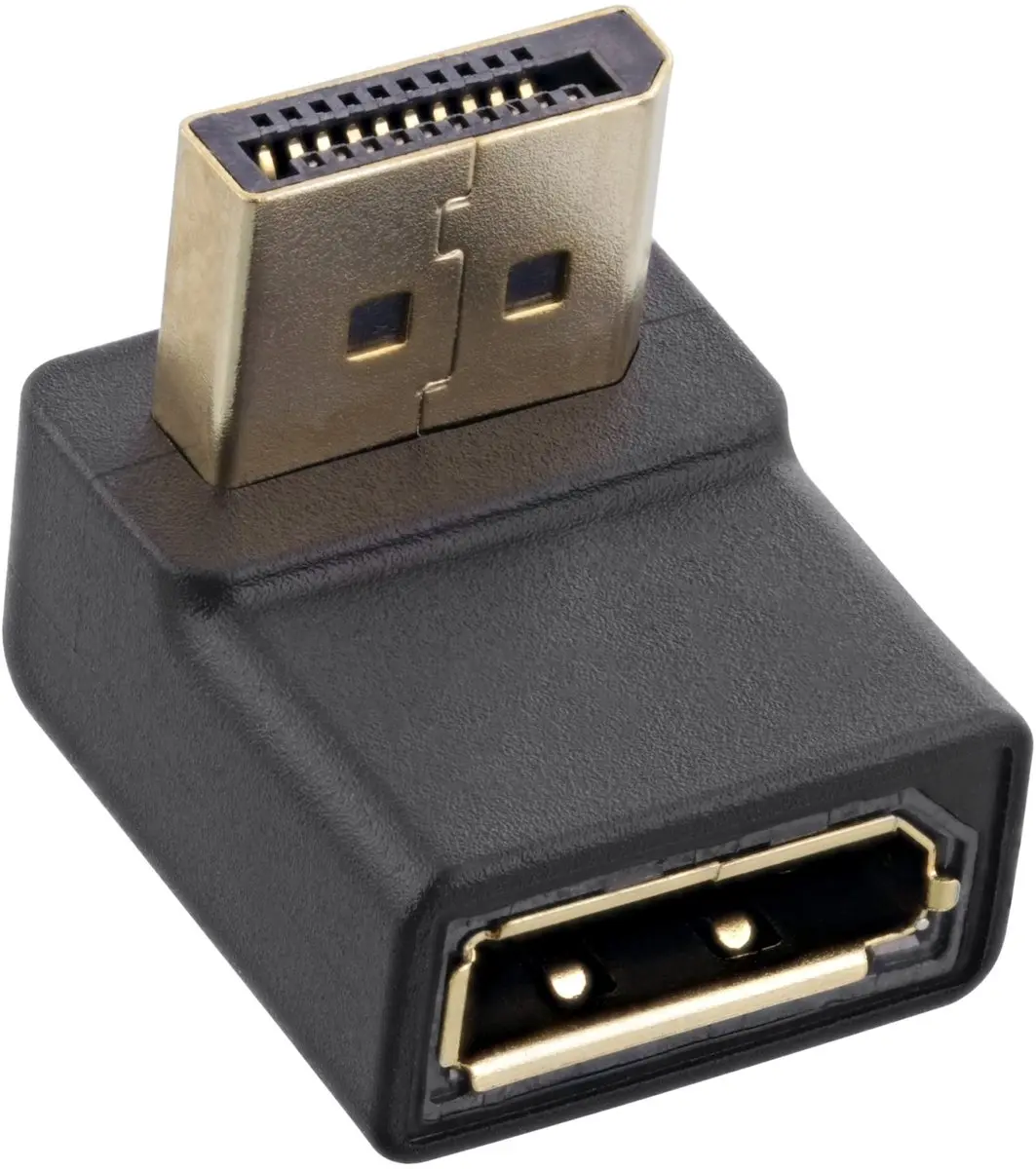 InLine DisplayPort Adapter 1.2 90°