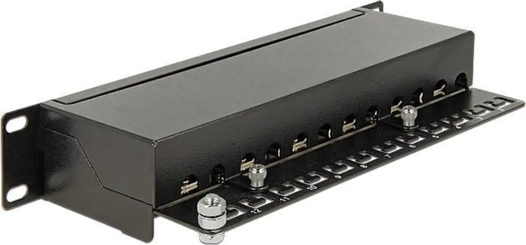Delock CAT6 Patch Panel 12 Poorten - 1U - Afgeschermd