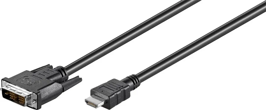 Goobay DVI-D/HDMI Kabel - Vernikkeld - Zwart