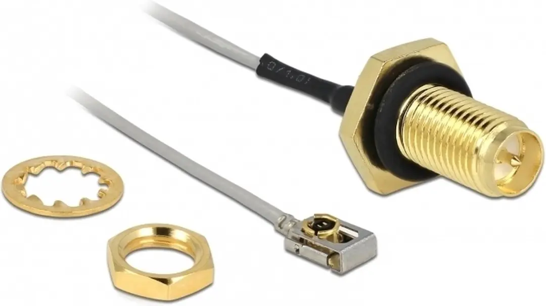 Delock MHF I LK RP-SMA Kabel - 0,20m - Grijs