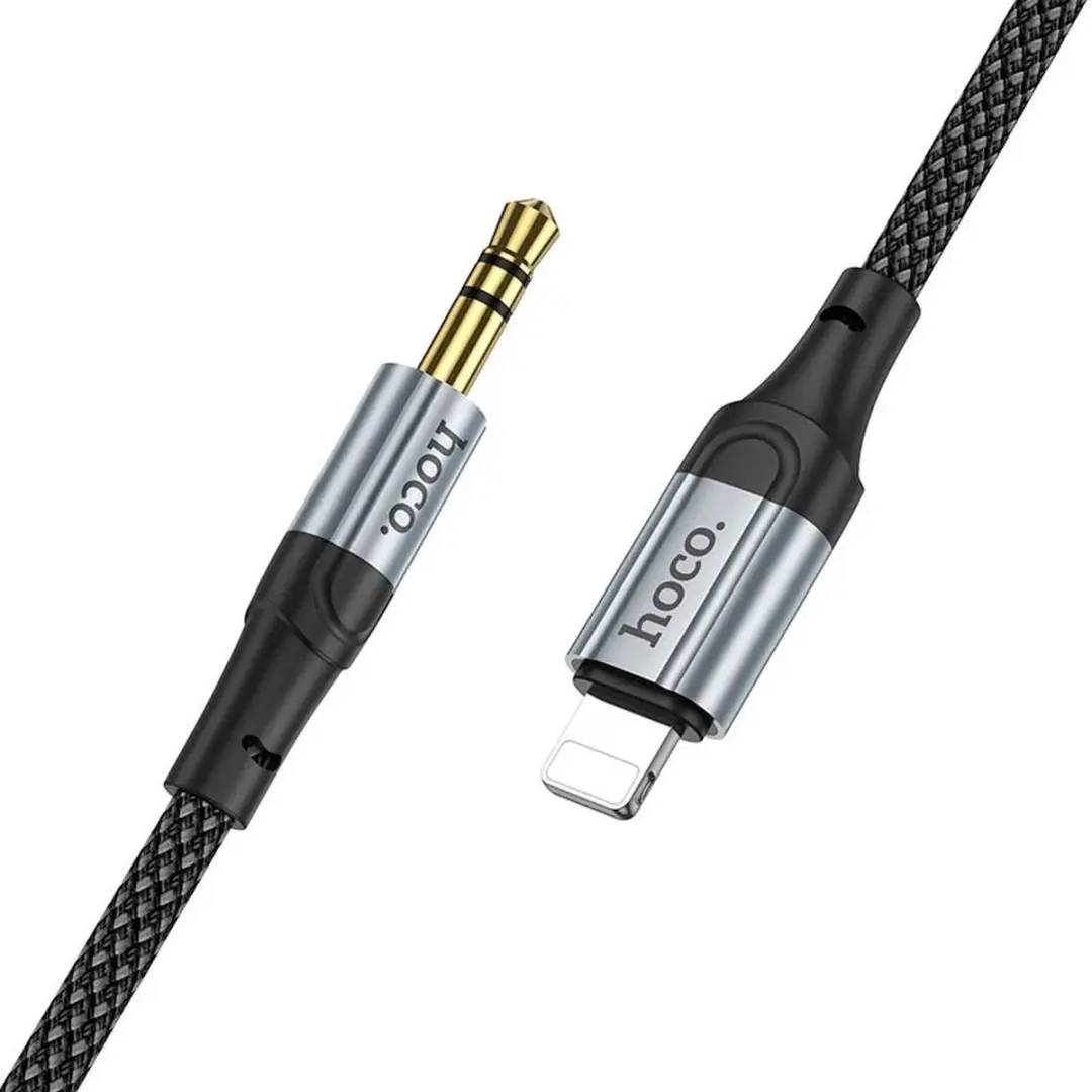 Hoco UPA26 Lightning naar 3.5mm Jack Audiokabel - 1M - Zwart