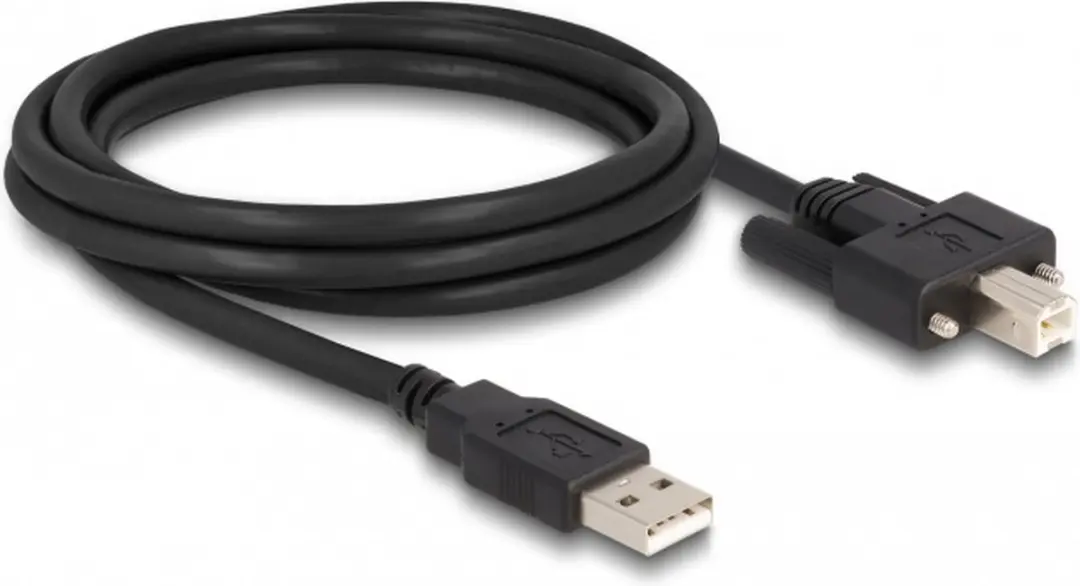 Delock USB 2.0 Kabel A-male naar B-male 2m - Zwart
