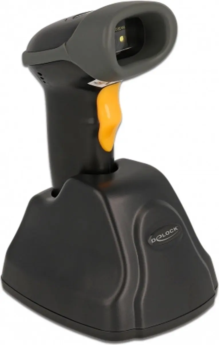 Delock 90550 Barcode Scanner 2.4GHz - 1D/2D - Zwart/Oranje