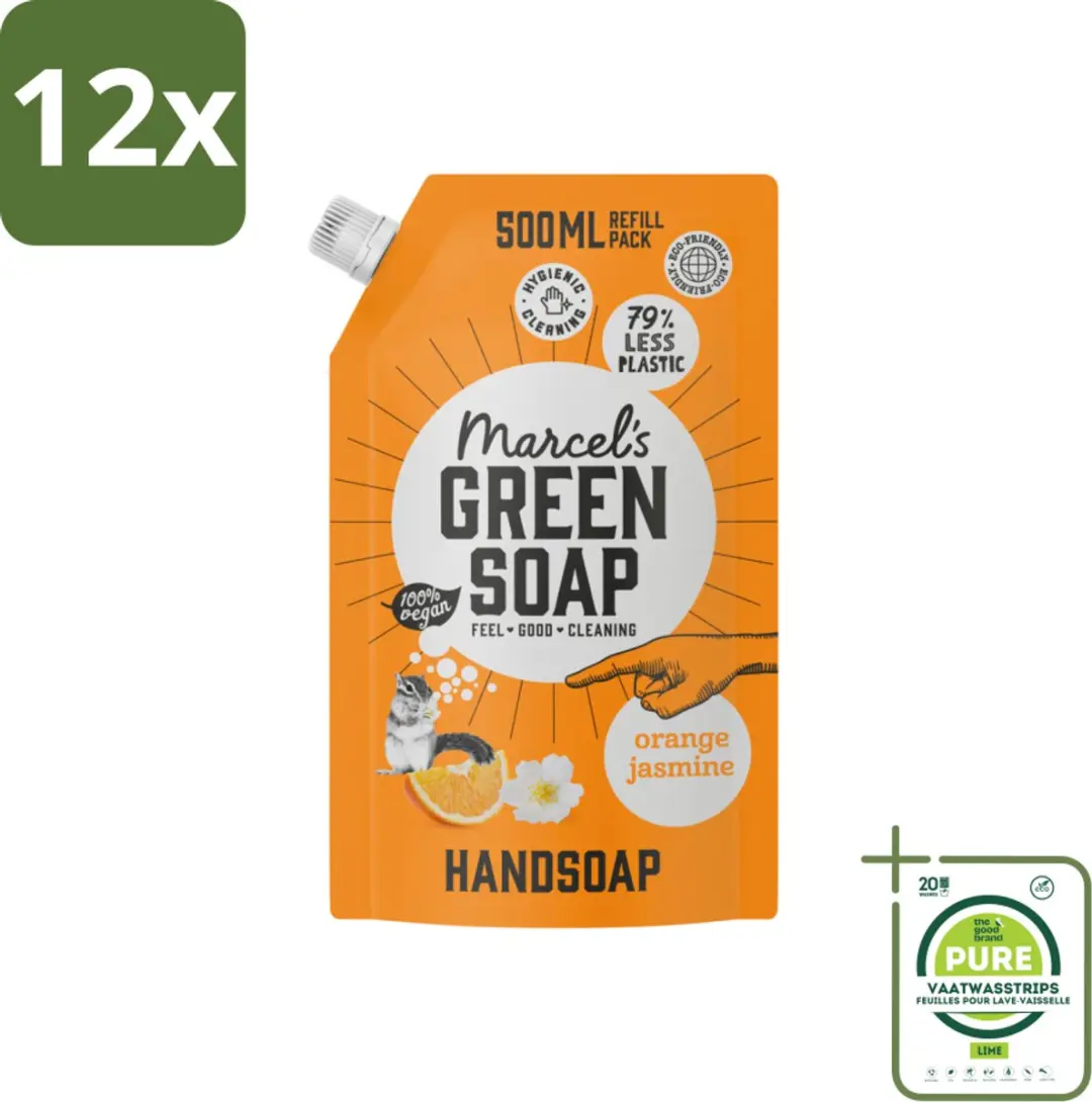 Marcel's Green Soap Handzeep Navulling Sinaasappel & Jasmijn 500ml