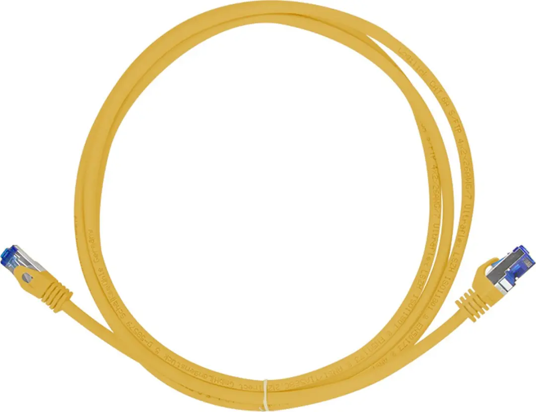 Logilink C6A017S Netwerkkabel Cat6a Geel 0,25m