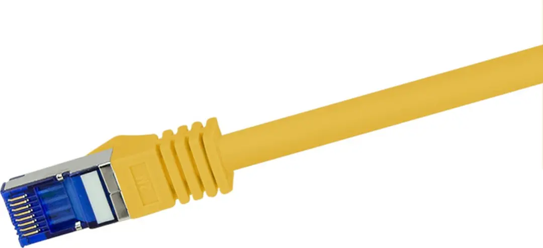 Logilink C6A017S Netwerkkabel Cat6a Geel 0,25m