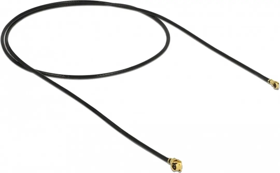 Delock MHF I (v) - MHF 4L (v) Kabel Micro Coax 1,13mm 50 Ohm - 0,40m - Zwart