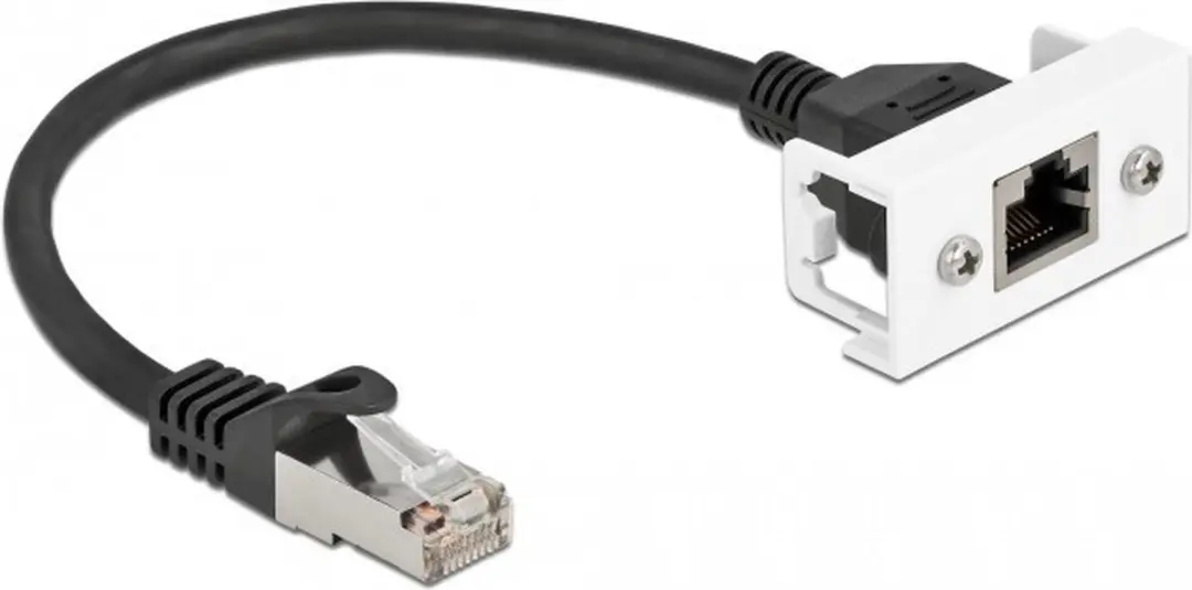 Delock Network Extension Kabel Cat.6A 25cm - RJ45 S/FTP - Zwart
