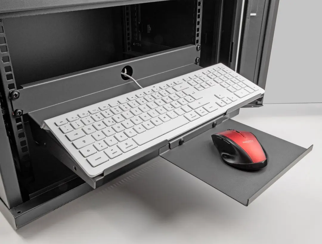 Delock 19" Shelf voor Toetsenbord en Muis 1U - Grijs