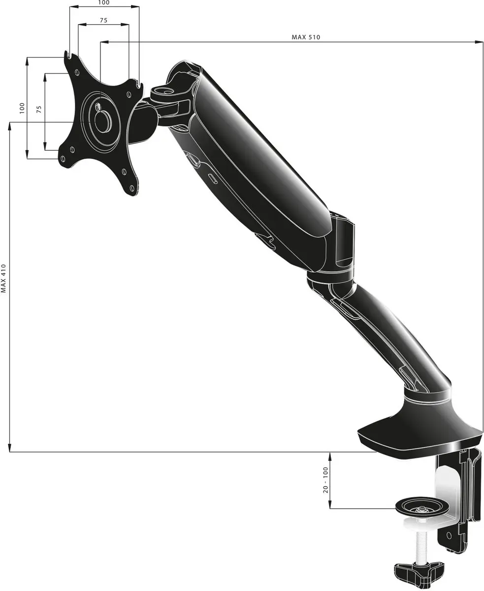 iiyama DS3001C-B1 Monitorsteun 27" - Zwart