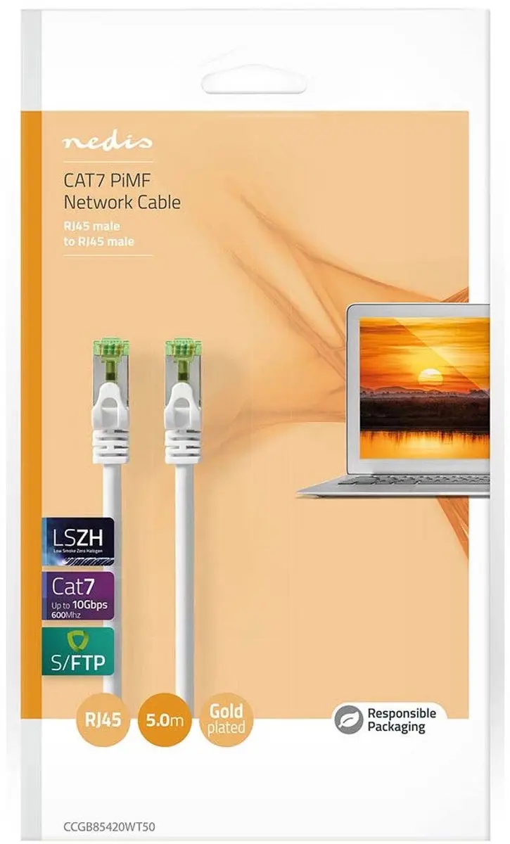 Nedis CAT7 Netwerkkabel CCGB85420WT30 - 3m - Wit