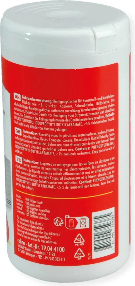 Roline Universeel Reinigingsdoekjes 100 Stuks - 100ml