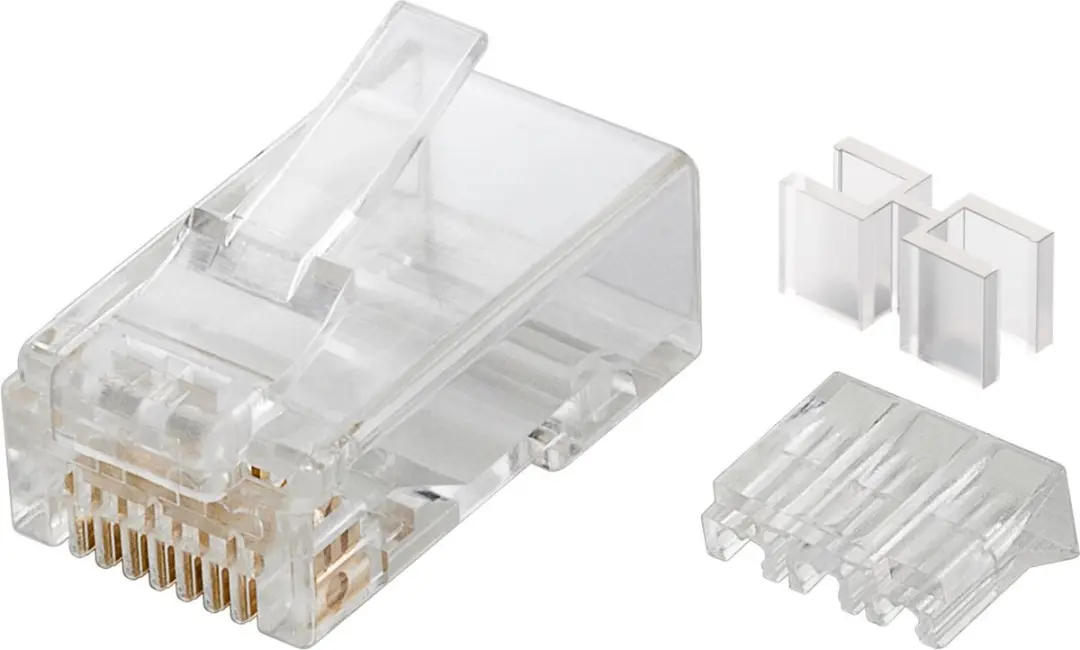 Goobay RJ45 UTP CAT 6A Stekker - 10 Stuks - Doorzichtig