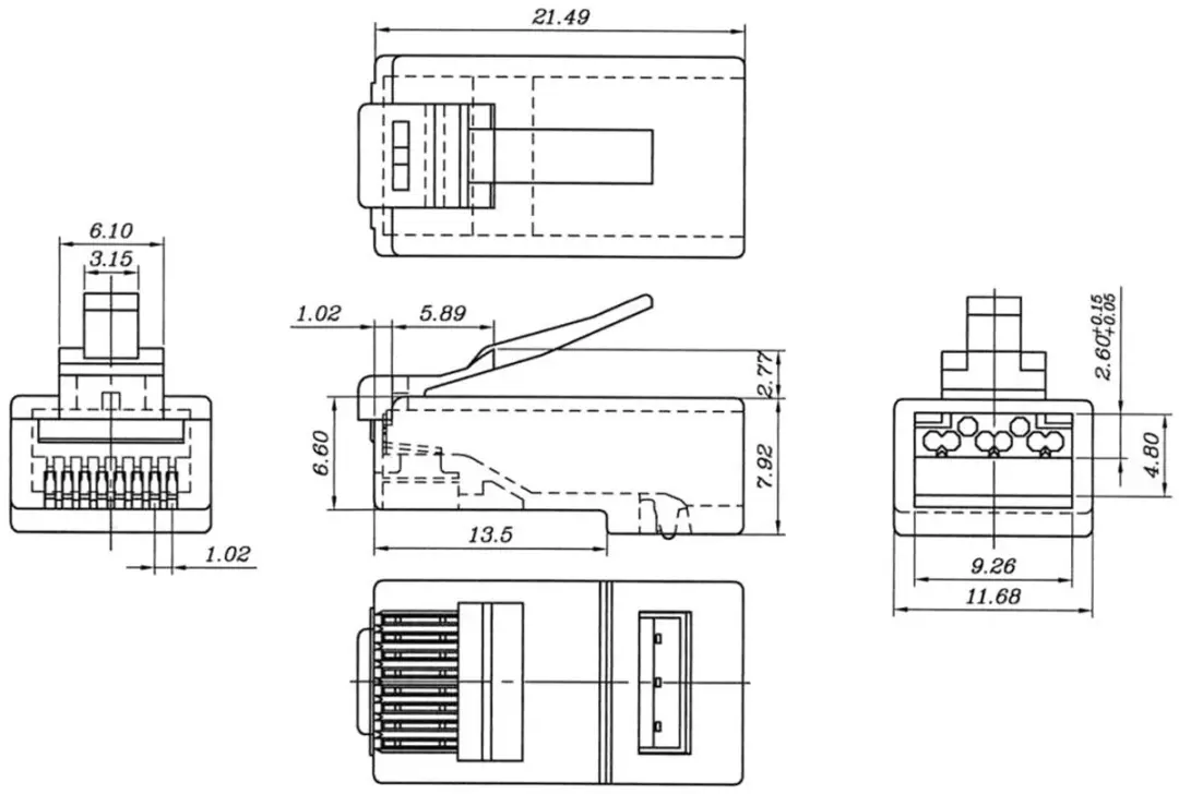 Goobay RJ45 UTP CAT 6A Stekker - 10 Stuks - Doorzichtig