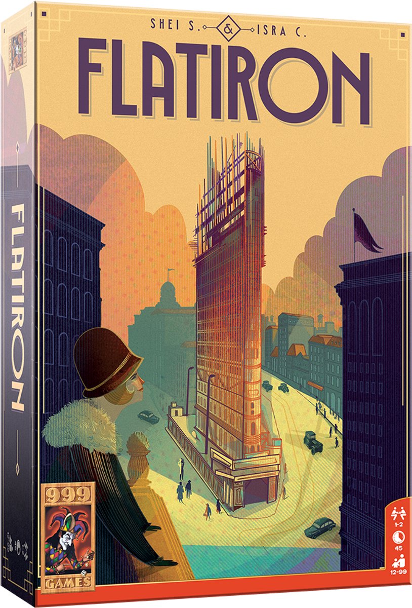 999 Games - Flatiron - Bordspel - Strategische Uitdaging voor 2 personen - Bevat ook een Solo modus