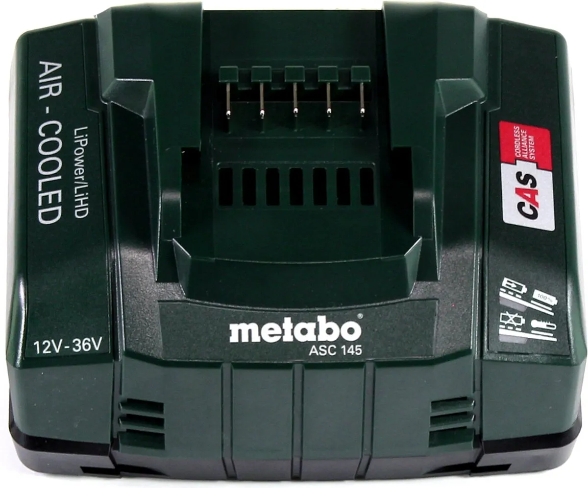 Metabo Power 160-5 18 LTX BL OF Accucompressor 8,0 bar - 5L - 2x 8,0Ah Groen/Zwart