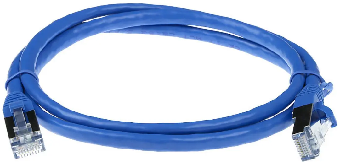 ACT Blauwe CAT6A Patchkabel 15m - LSZH SFTP - RJ45 Snagless