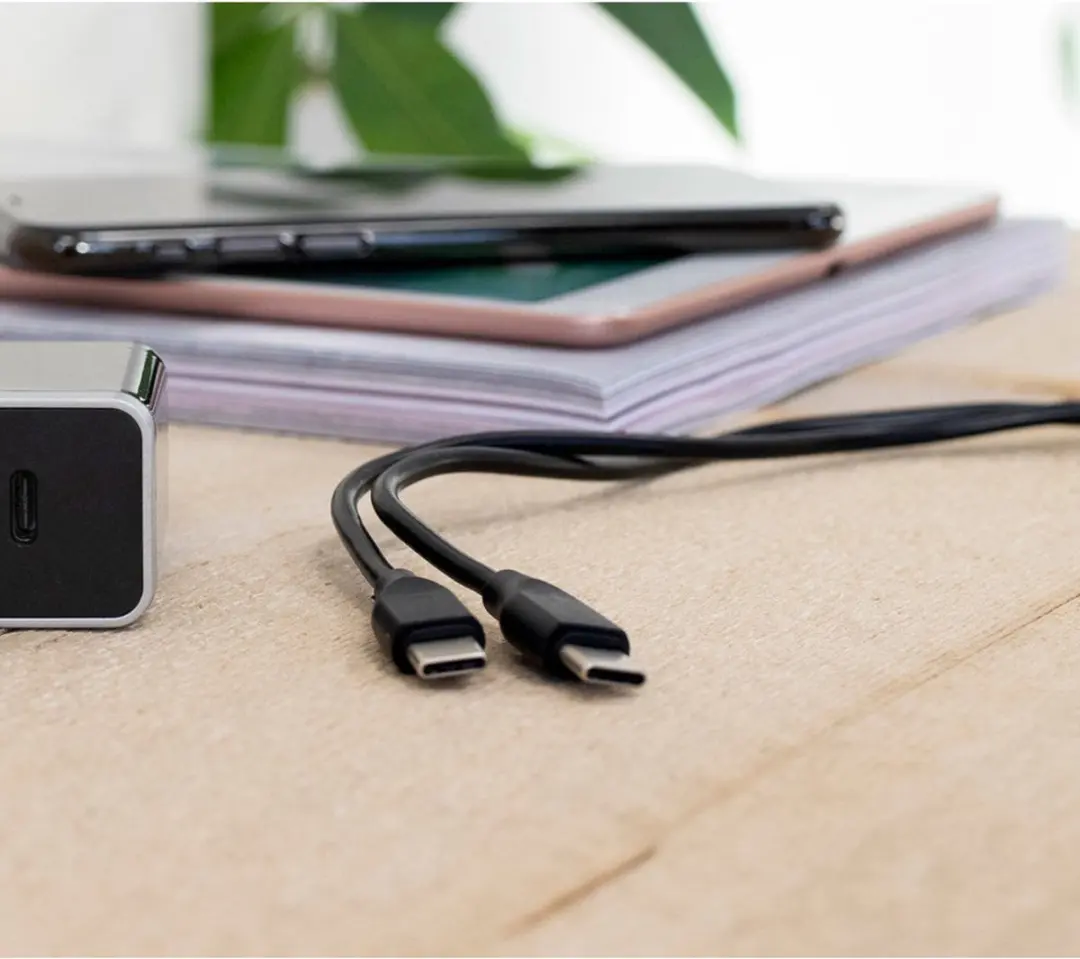 Mobiparts USB-C Kabel 3A/60W 50cm - Zwart