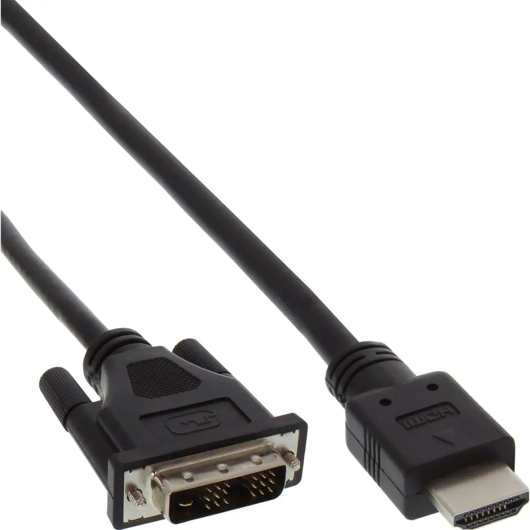 InLine HDMI-DVI-adapterkabel 18+1 3m - Zwart
