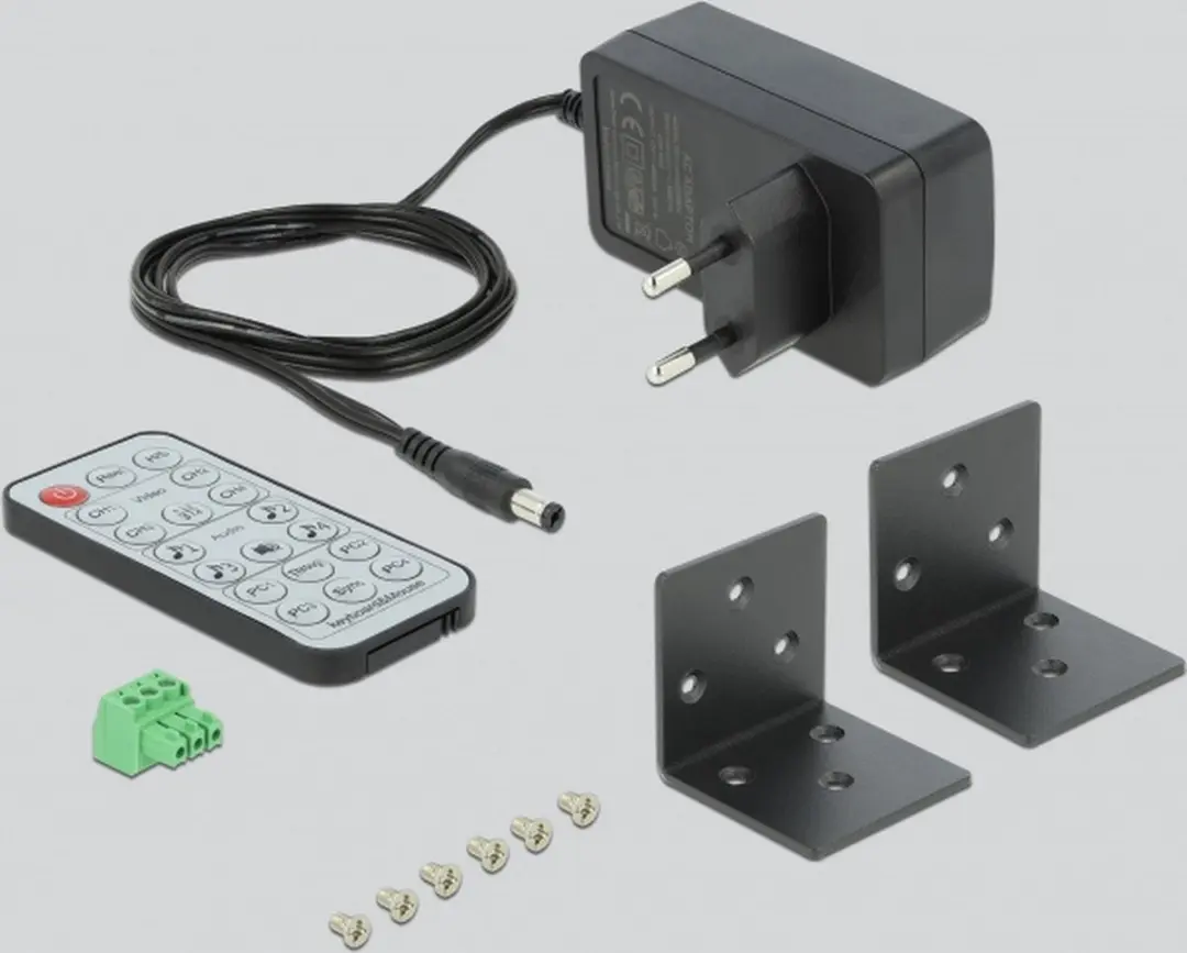 Delock 11488 KVM Multiview Switch 4x HDMI - USB 2.0 - Zwart
