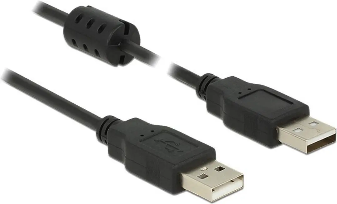Delock USB 2.0 Kabel A naar A 1.0m - Zwart