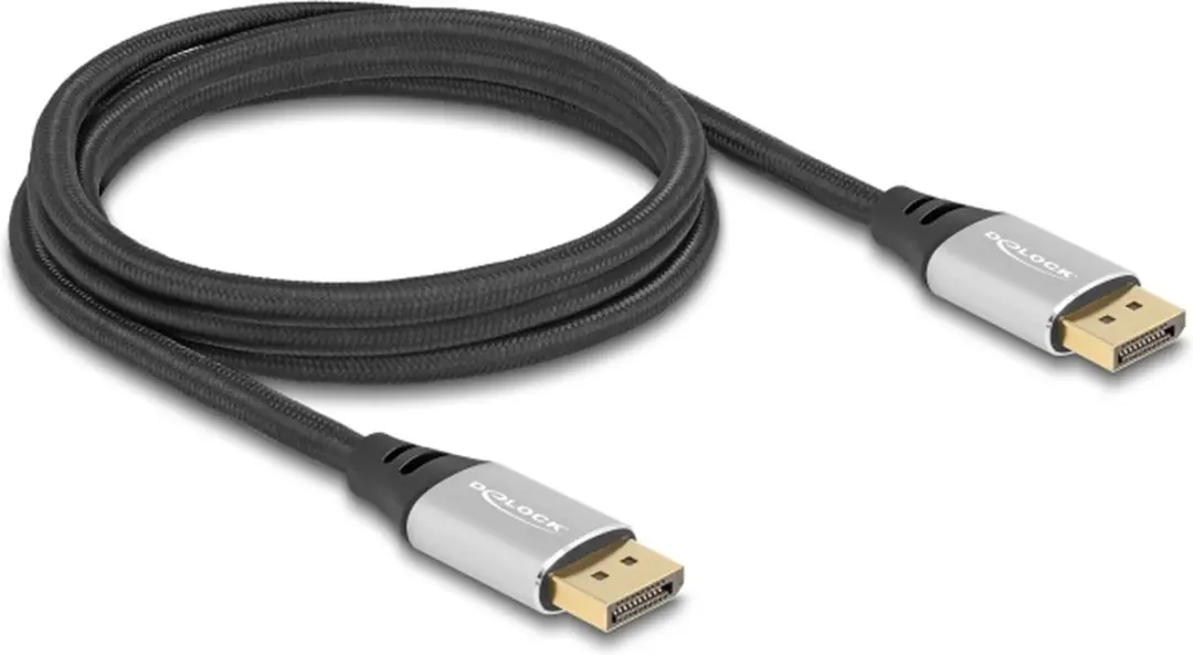 Delock DisplayPort Kabel DP2.1 10K 60Hz 2m - UHBR10 - Zwart