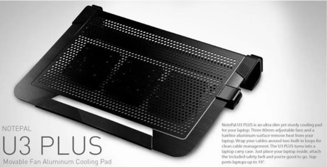 Cooler Master Notepal U3 Plus Laptopkoeler 19" - Zwart