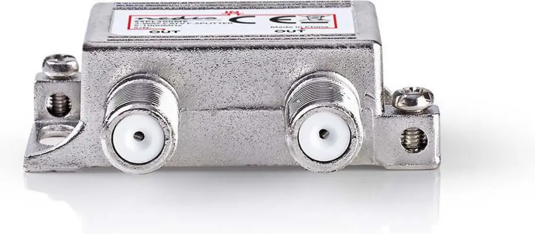 Nedis CATV-Splitter SSPL200ME - 2 Outputs 75 Ohm - Zilver