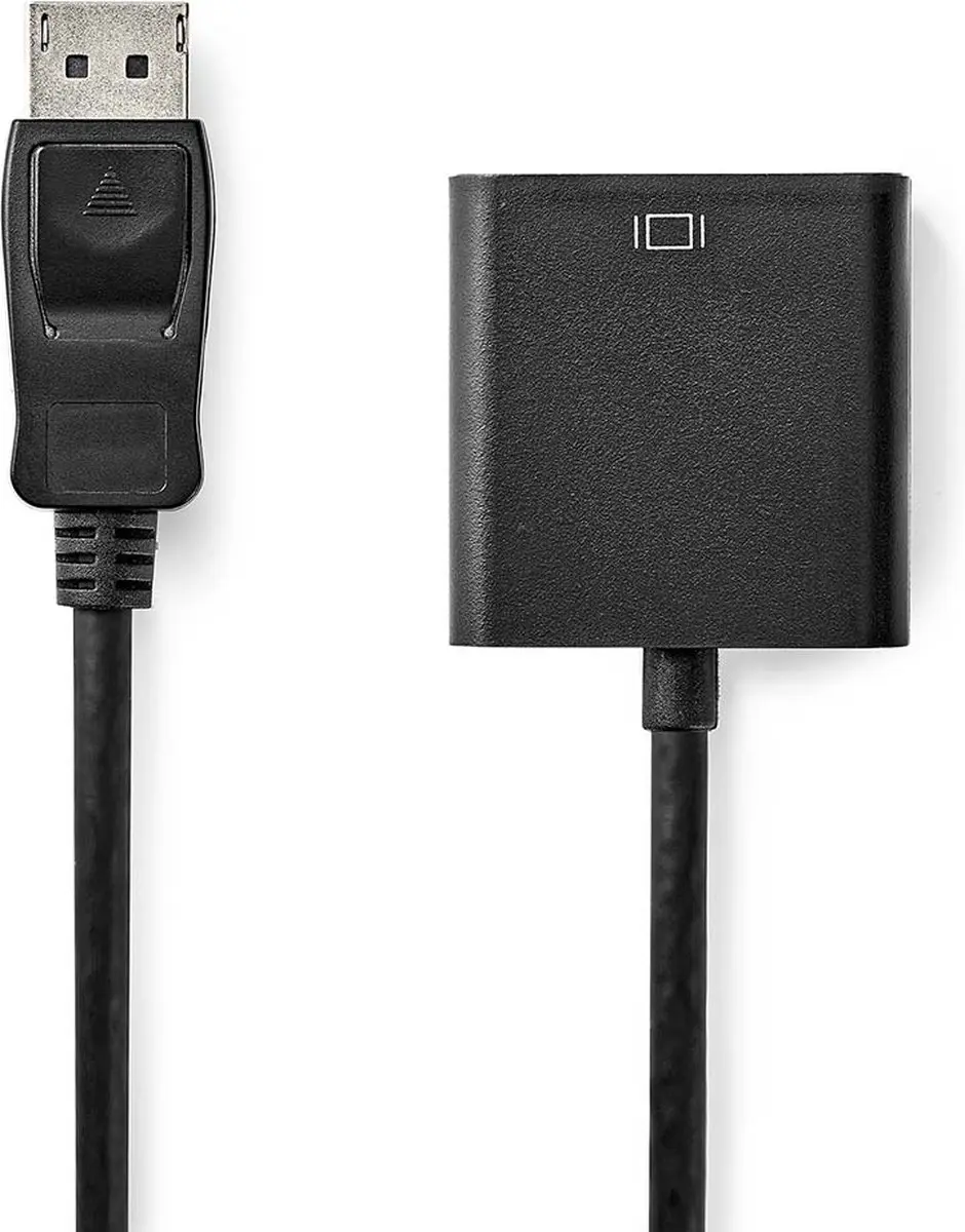 Nedis DisplayPort naar VGA Adapter 1080p - 0.20m - Zwart