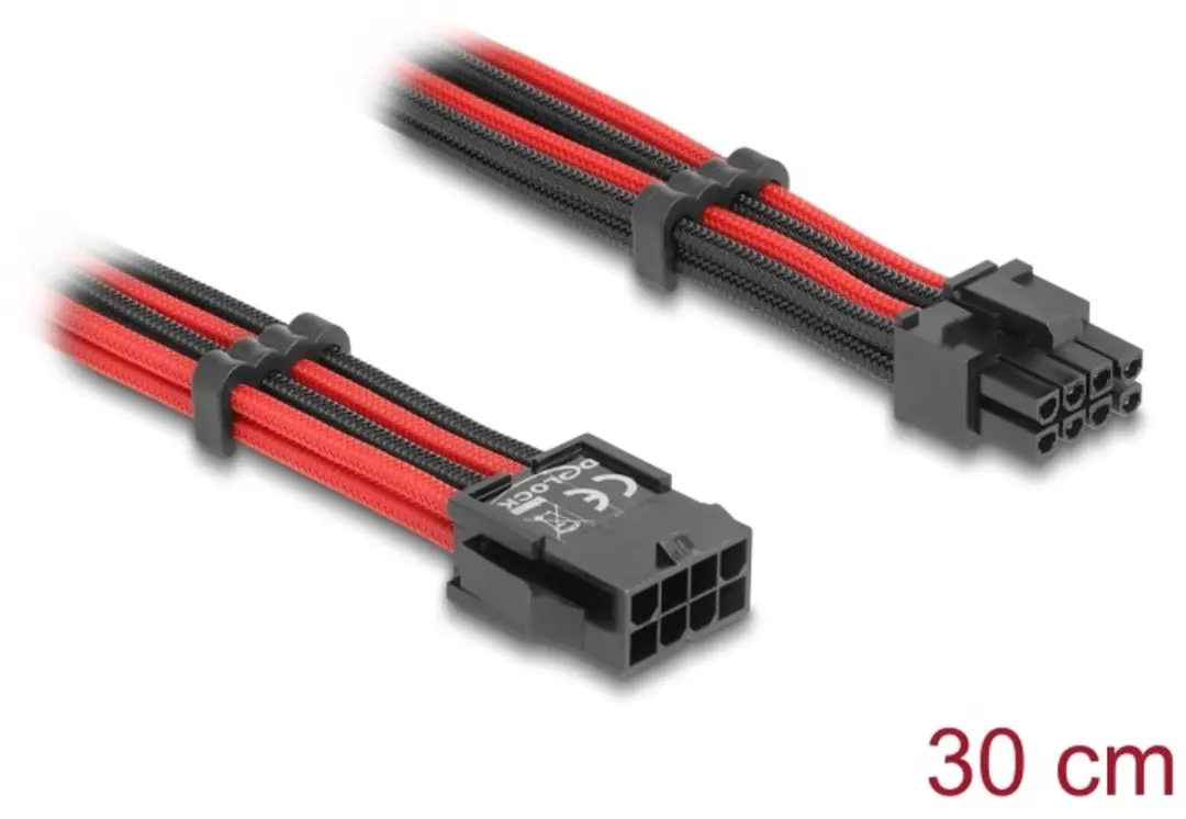 Delock PCIe Extensiekabel 8-pin Male naar 6+2-pin Female