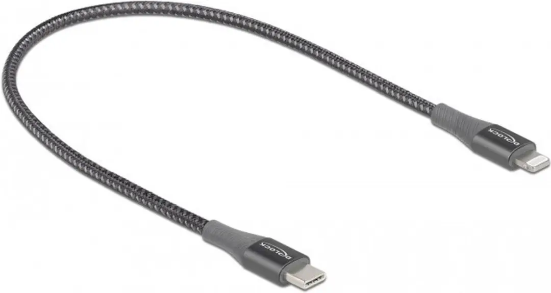 Delock USB-C naar Lightning Kabel 0,5m - Grijs