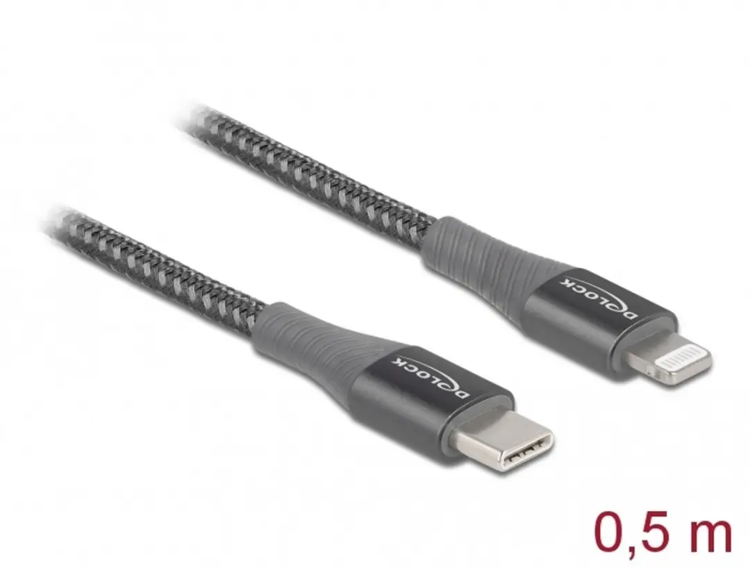 Delock USB-C naar Lightning Kabel 0,5m