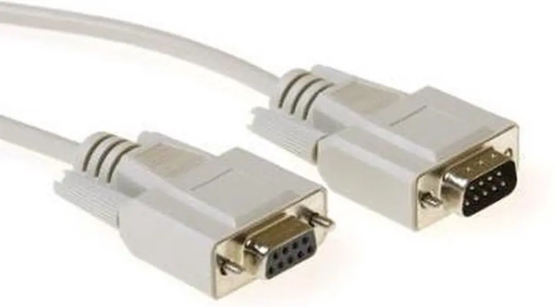 ACT AK2306 Seriële Kabel 9-pin D-sub M/F - 3m - Grijs
