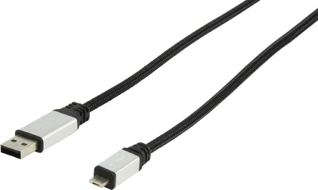 Konig USB 2.0 Kabel A Male - Micro USB A Male 1.8m - Zwart