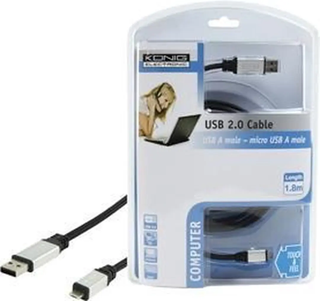 Konig USB 2.0 Kabel A Male