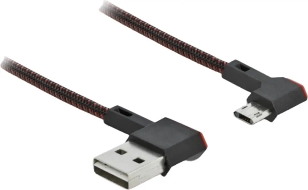 Delock Easy-USB-A Kabel Haaks 2m - USB2.0 - 10W - Zwart/Rood