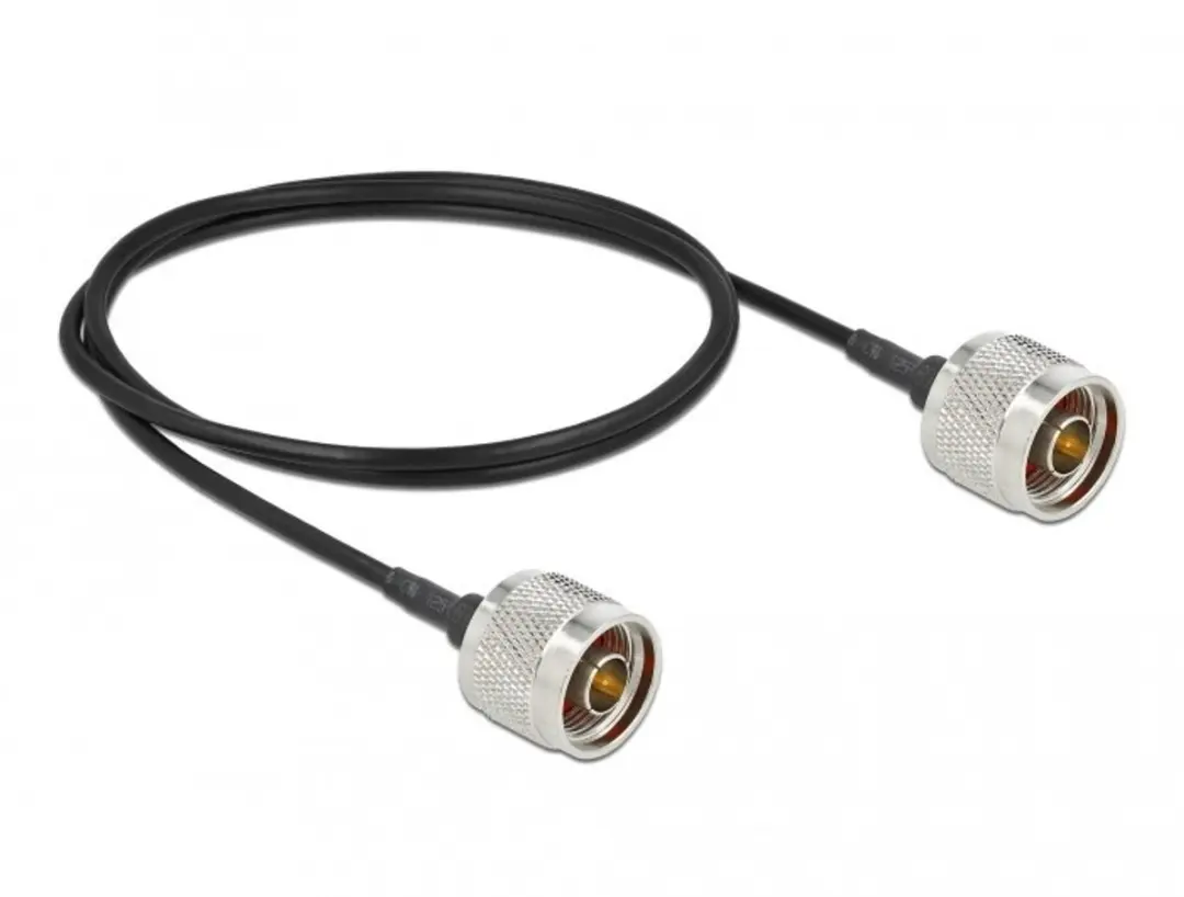 Delock Antennekabel N-plug naar N-plug 1m - LMR/CFD100 - Zwart