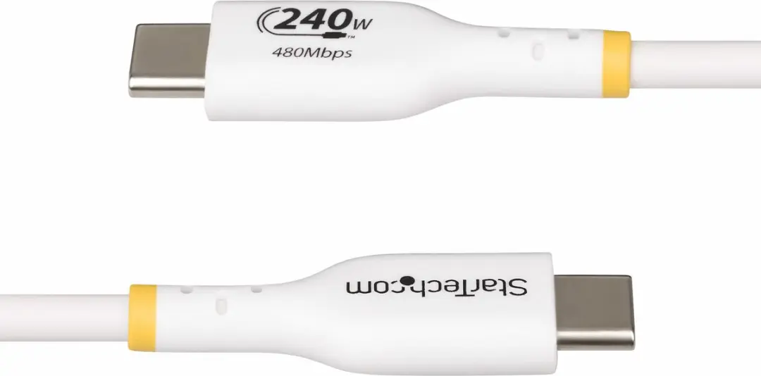 Startech USB2EPR2MW USB-C Oplaadkabel 240W - Wit - afbeelding 6 van 6