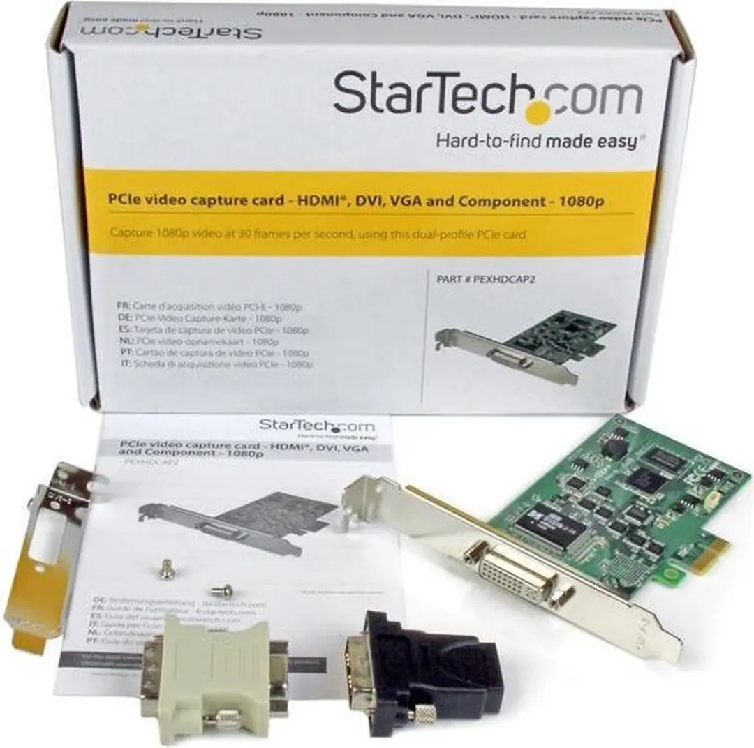 Startech PEXHDCAP2 HD Video Capture Kaart - HDMI/VGA/DVI - 1080P - Zwart - afbeelding 6 van 6