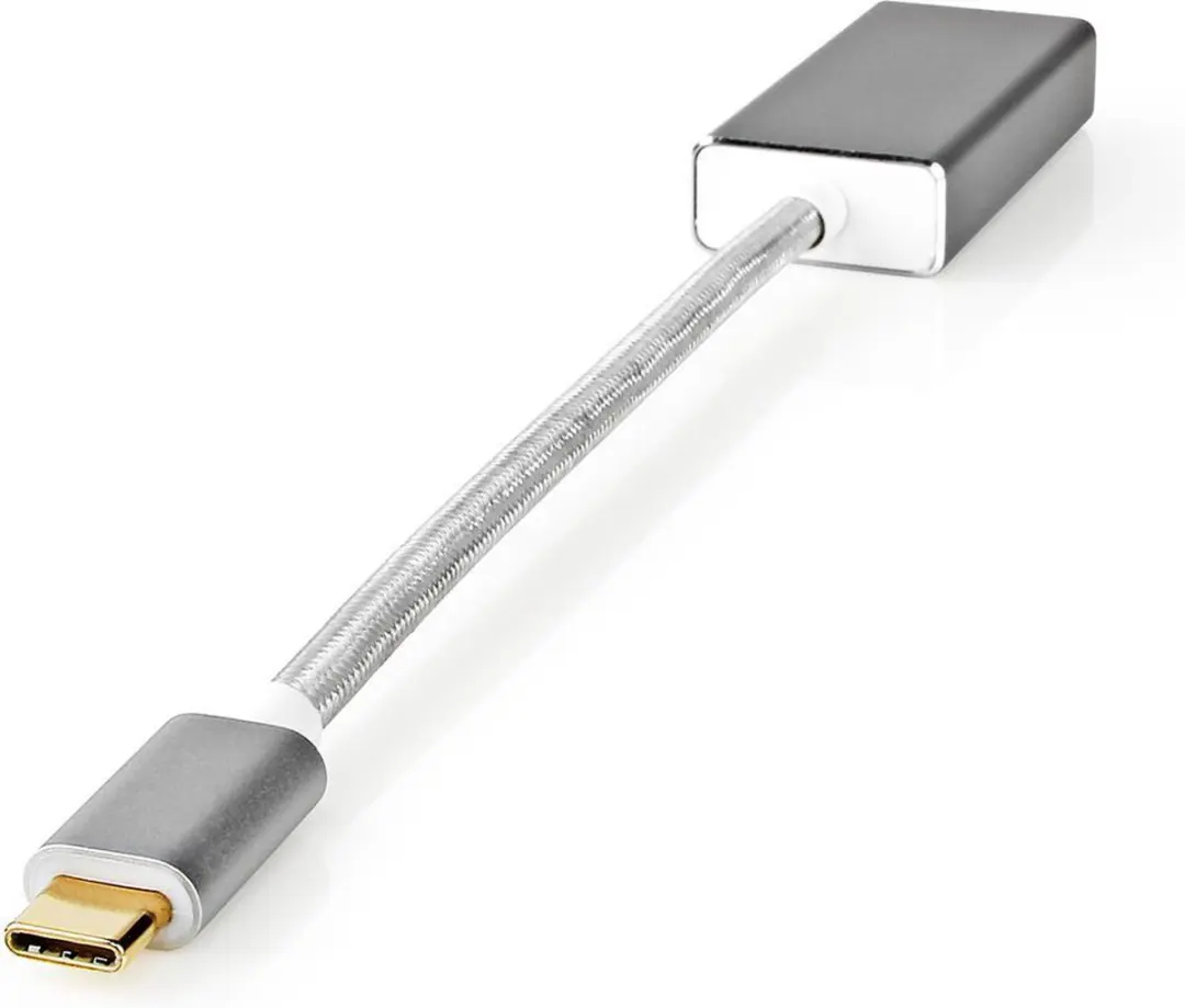 Nedis USB-C Adapter CCTB64450AL02 USB 3.2 Gen 1 - DisplayPort - 20cm - Verguld - Zilver