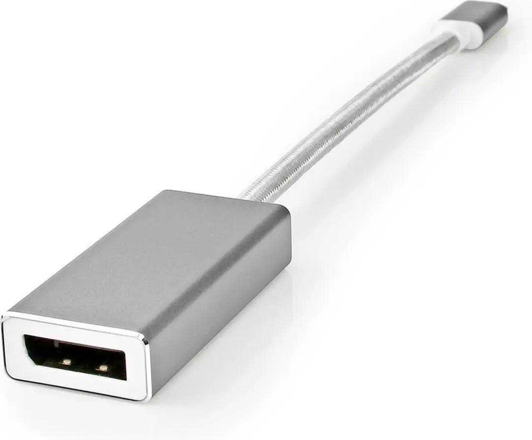 Nedis USB-C Adapter CCTB64450AL02 USB 3.2 Gen 1 - DisplayPort - 20cm - Verguld - Zilver