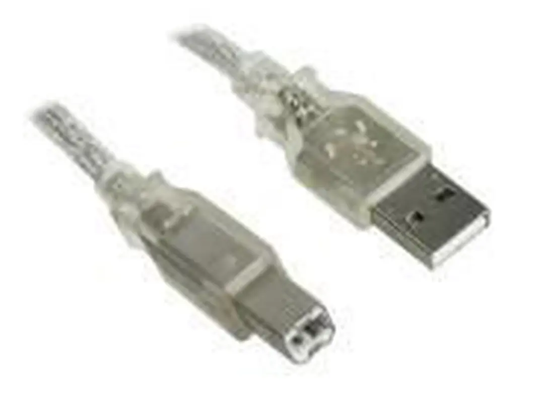 InLine USB naar USB-B Kabel 2.0 - 1m - 2A - Transparant