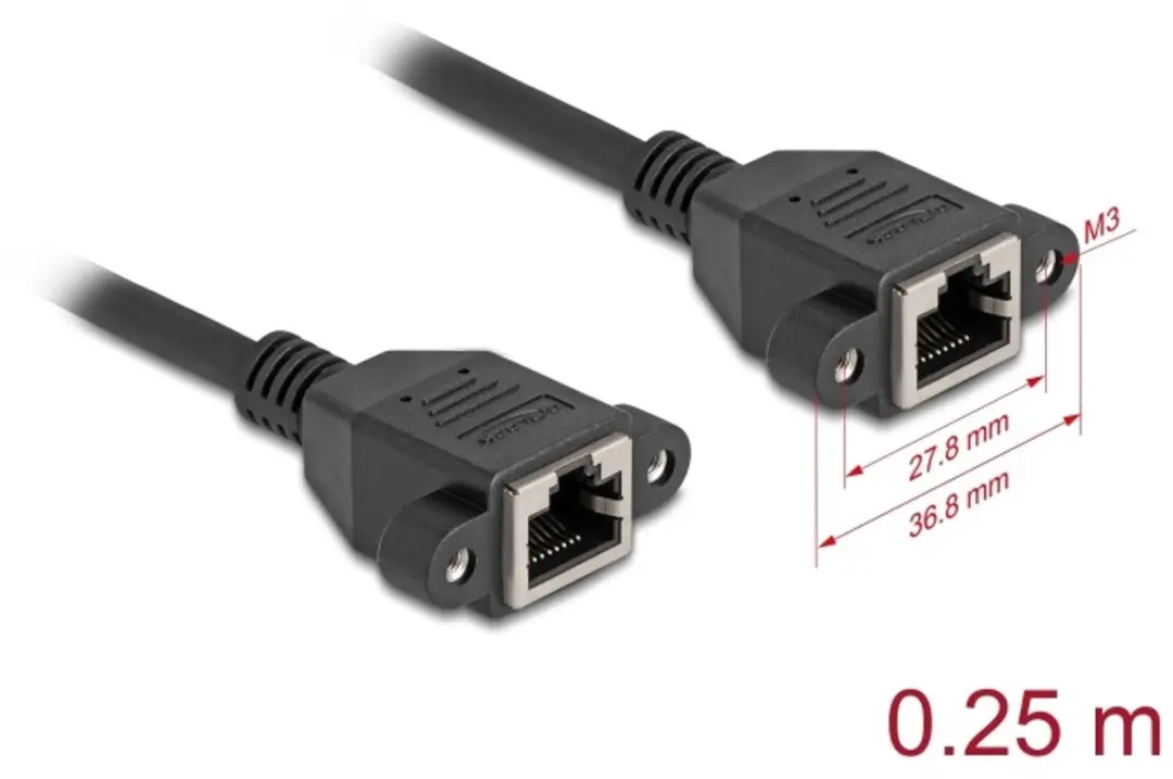 Delock Cat.6A S/FTP RJ45 Netwerkkabel 0,25m
