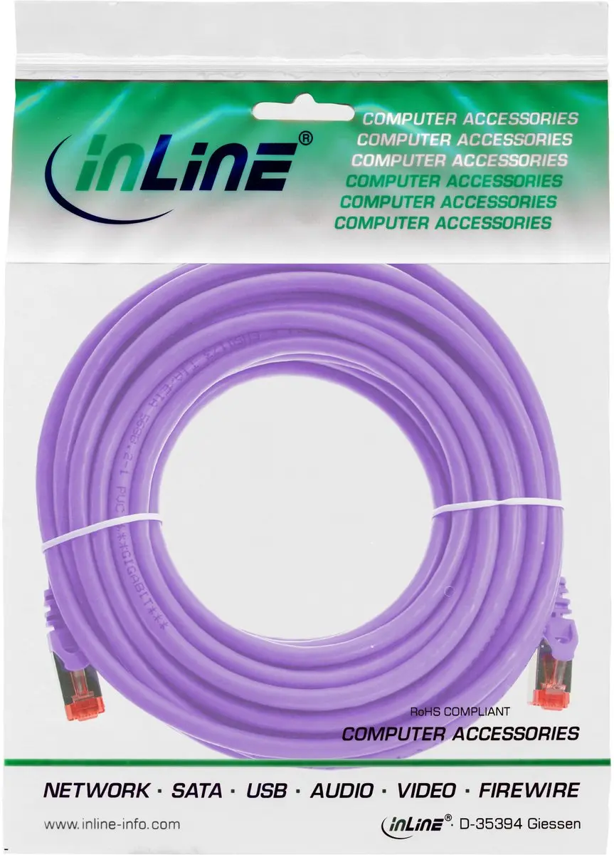InLine Patchkabel S/FTP Cat.6 5m - Paars