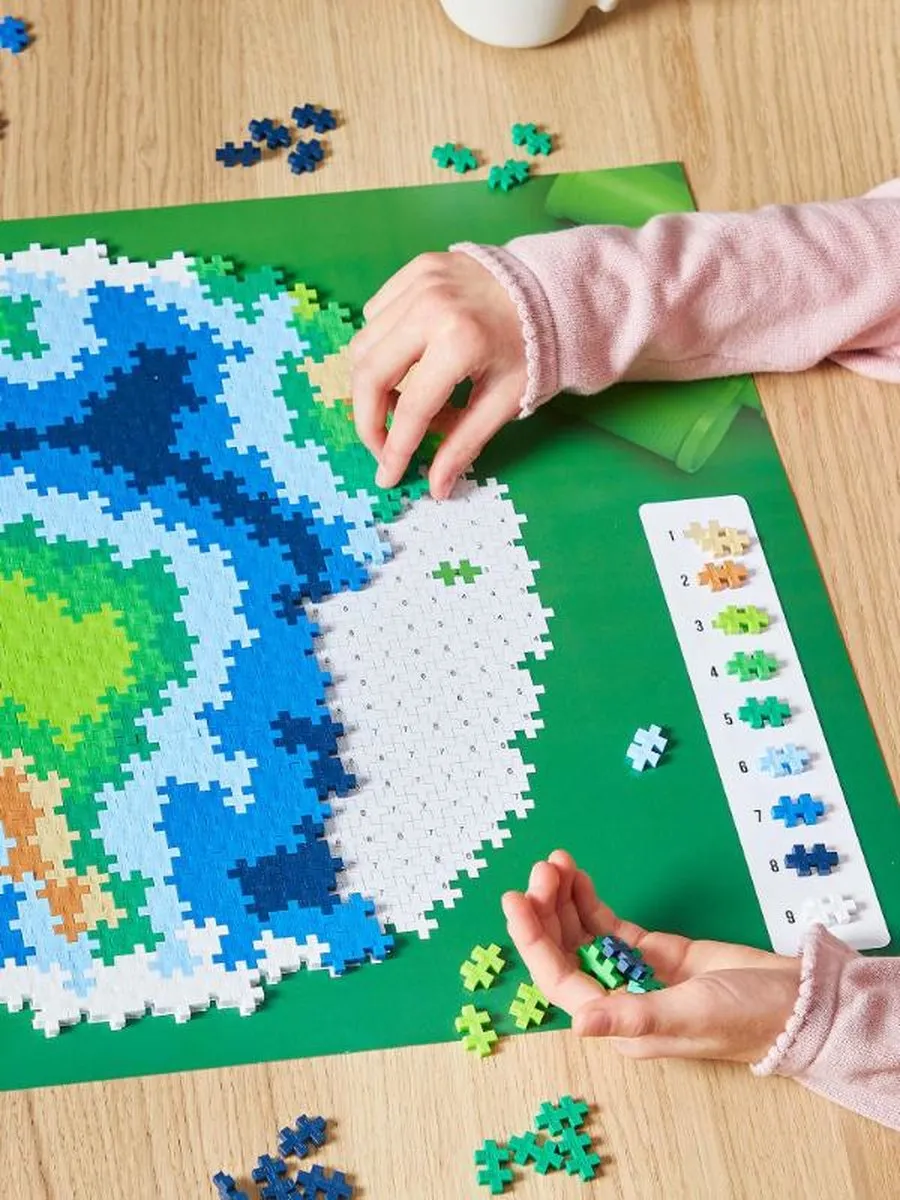 Plus-Plus Puzzle by Number Aarde 800 Stuks - 3914