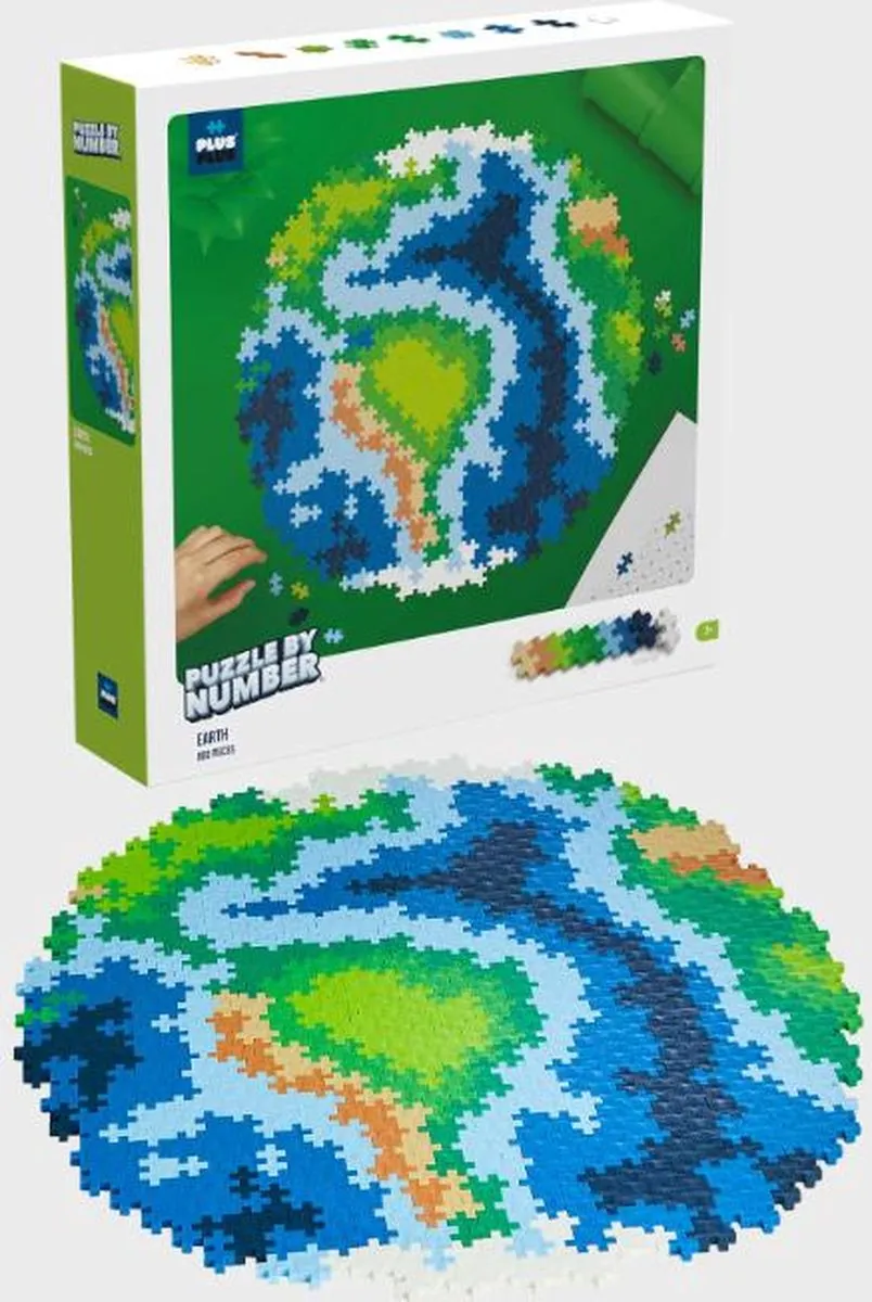Plus-Plus Puzzle by Number Aarde 800 Stuks - 3914