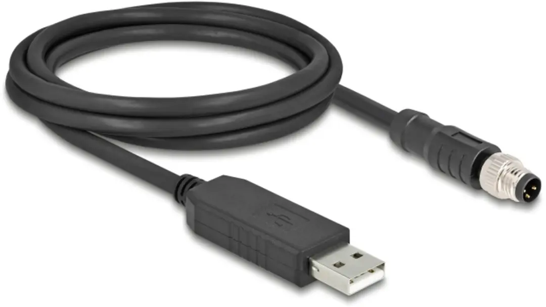 Delock M8 RS-232 Kabel USB 2.0 Type-A - 1.8m - Zwart