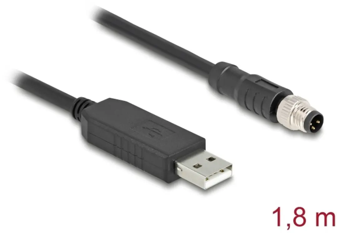 Delock M8 RS-232 Kabel USB 2.0 Type-A