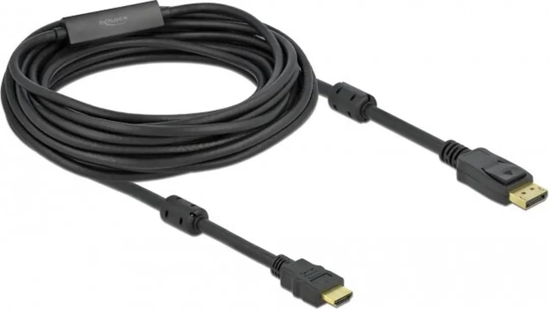 Delock DisplayPort naar HDMI Kabel 1.2/1.4 - 10m - Zwart
